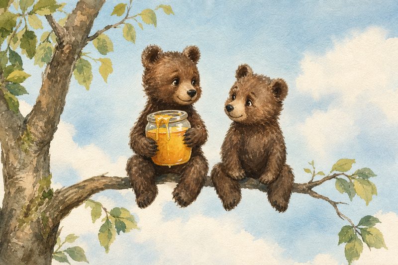 Сидели два медведя